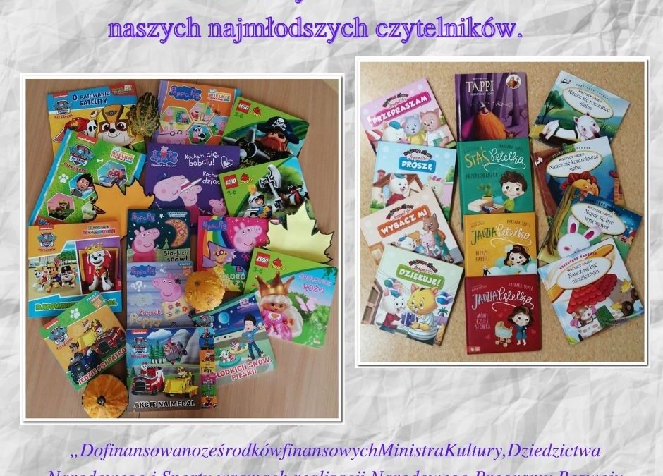 Serdecznie zapraszamy naszych najmłodszych czytelników do naszej biblioteki po nowości wydawnicze.