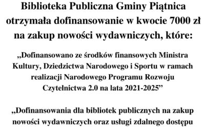 Zakup nowości wydawniczych.
