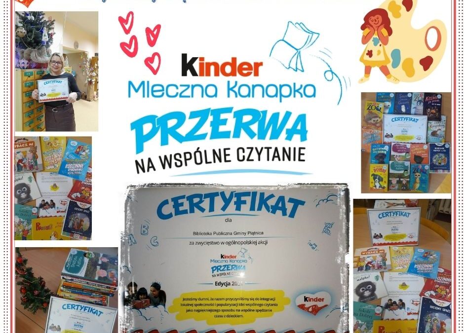 „Kinder mleczna kanapka – Przerwa na wspólne czytanie”