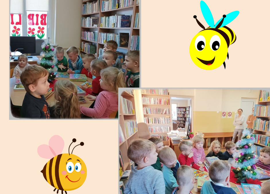 Lekcja biblioteczna z grupą ,, Pszczółek”