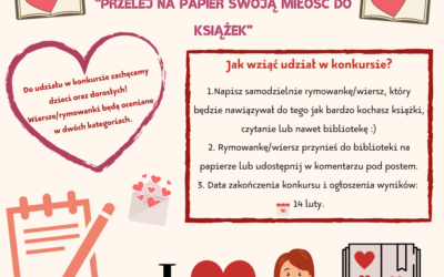 Konkurs Walentynkowy „Przelej na papier swoją miłość do książek”