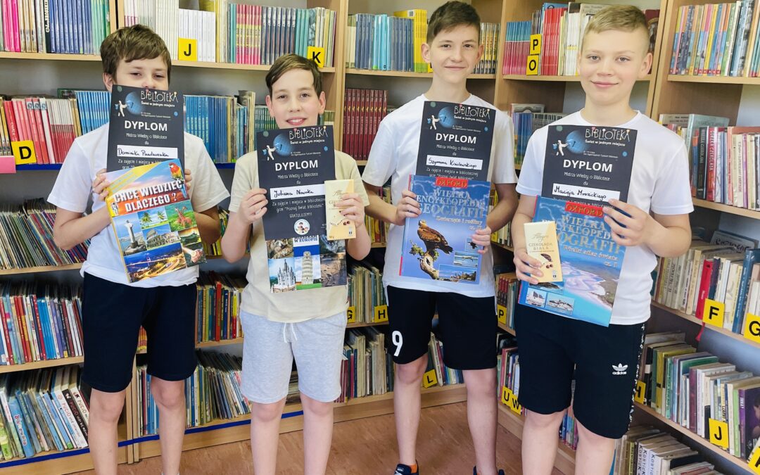 Zwycięzcy gry bibliotecznej „Poznaj świat biblioteki”