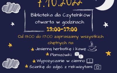 Zapraszamy na Noc Bibliotek 2022.