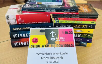 Otrzymaliśmy WYRÓŻNIENIE w konkursie Nocy Bibliotek 2022!