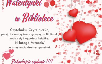 Zapraszamy na Walentynki w bibliotece!