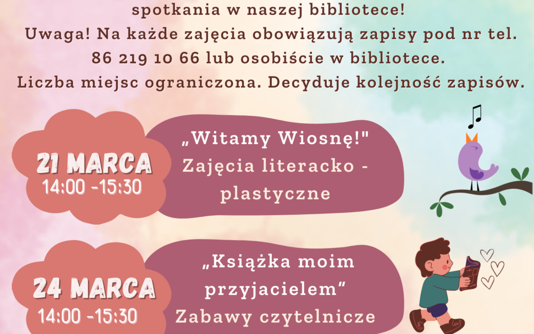 Zapraszamy na kreatywne spotkania w bibliotece!