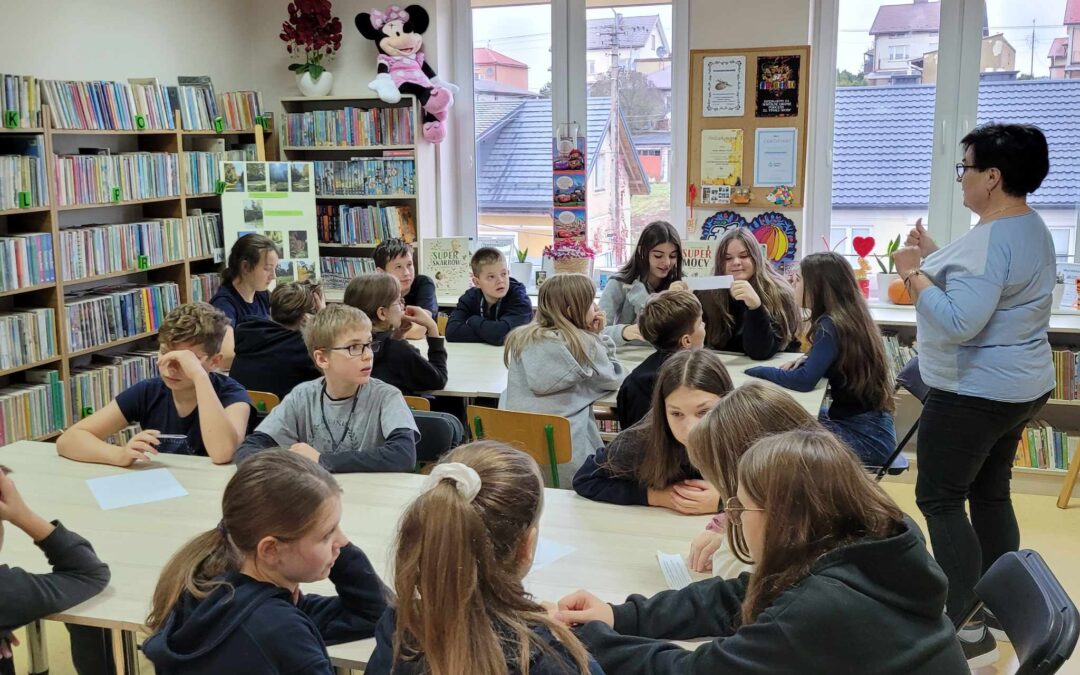 Zajęcia biblioteczne z klasą 6c.