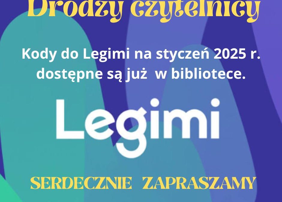 Kody Legimi dostępne w bibliotece.