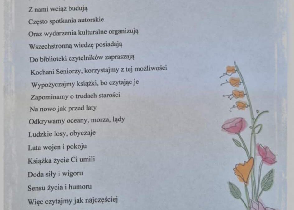 Wiersz o bibliotece napisany przez Naszą czytelniczkę.