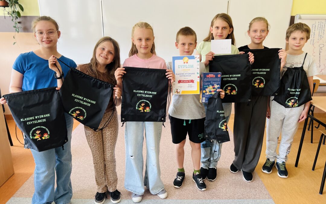 Laureaci Klasowego Wyzwania Czytelniczego w Filii Jeziorko