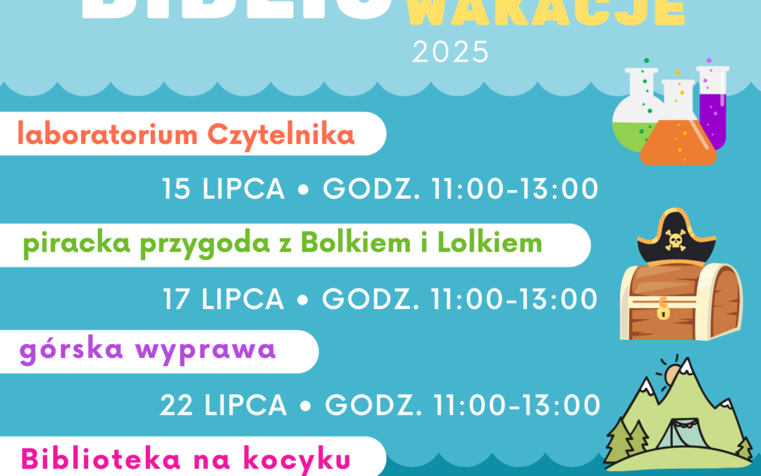 BIBLIOwakacje 2025 w Filii Jeziorko