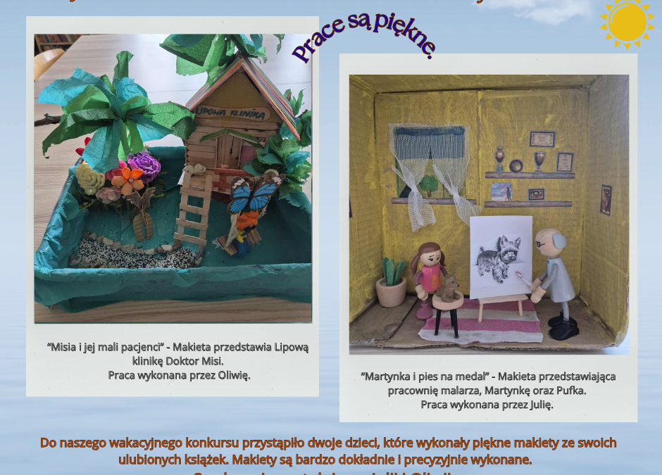 Wyniki wakacyjnego konkursu „Biblioteka w miniaturze:Stwórz swój literacki świat”