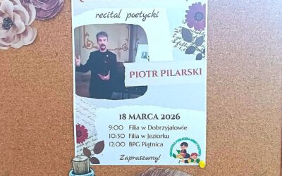 Spotkanie z poezją: Piotr Pilarski gościem naszej biblioteki.