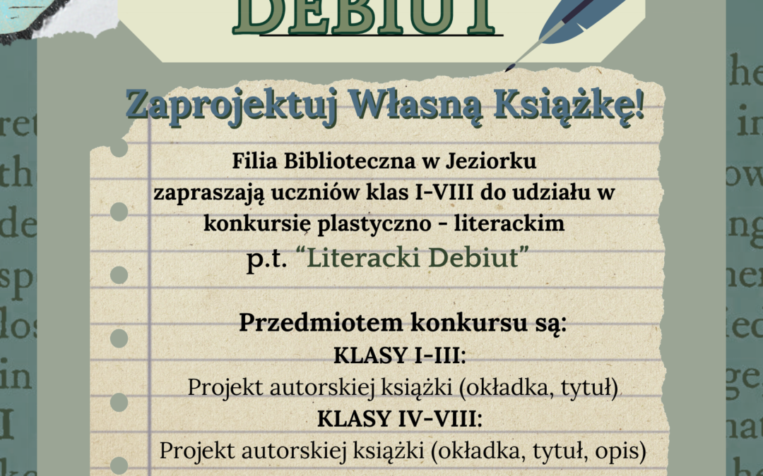 Konkurs „Literacki Debiut” w Filii w Jeziorku
